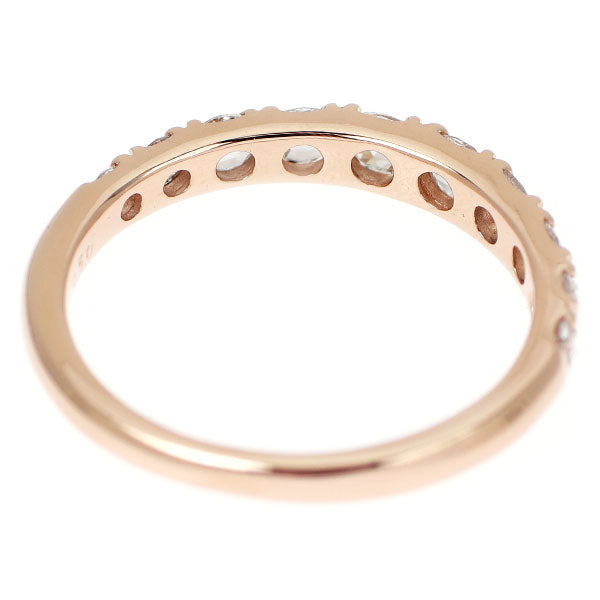 K18PG ローズカット ダイヤモンド リング 0.50ct ハーフエタニティ
