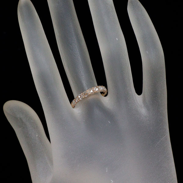 K18PG ローズカット ダイヤモンド リング 0.50ct ハーフエタニティ