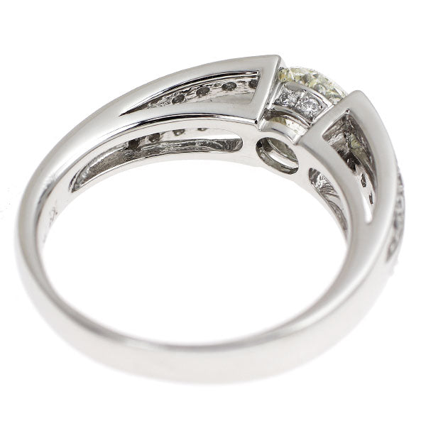 Pt950 ダイヤモンド リング 1.048ct D0.33ct