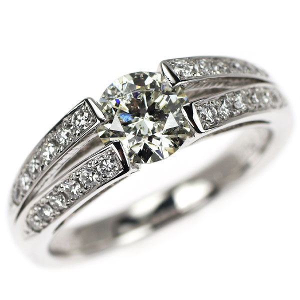 Pt950 ダイヤモンド リング 1.048ct D0.33ct