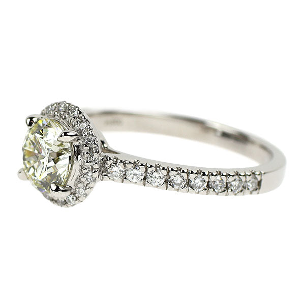 Pt900 ダイヤモンド リング 1.01ct D0.33ct
