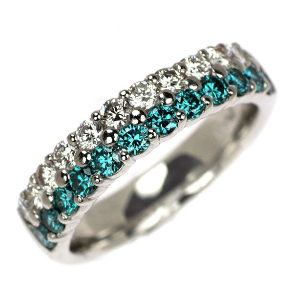 CHRISTIE/クリスティ Pt900 トリートブルー/カラーレス ダイヤモンド リング 1.00ct