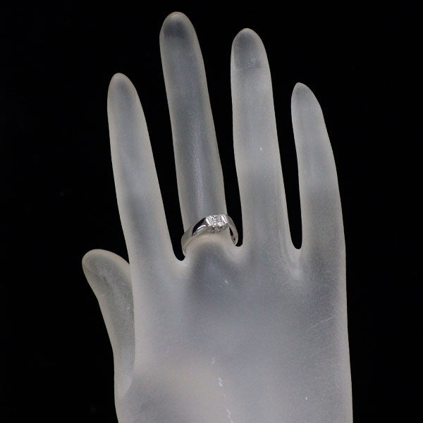 Pt900 プリンセスカット ダイヤモンド  リング 0.304ct D0.10ct