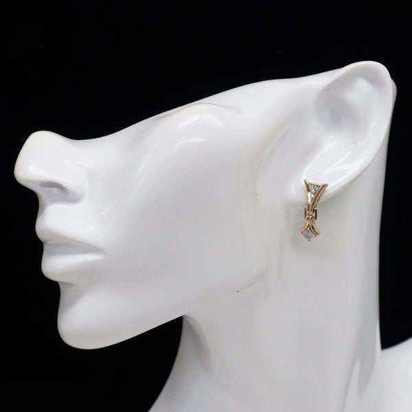 K18PG フランダースカット ダイヤモンド ピアス 0.50ct D0.06ct