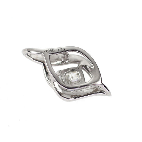 Pt950 クッションカット ダイヤモンド ペンダントトップ 0.20ct