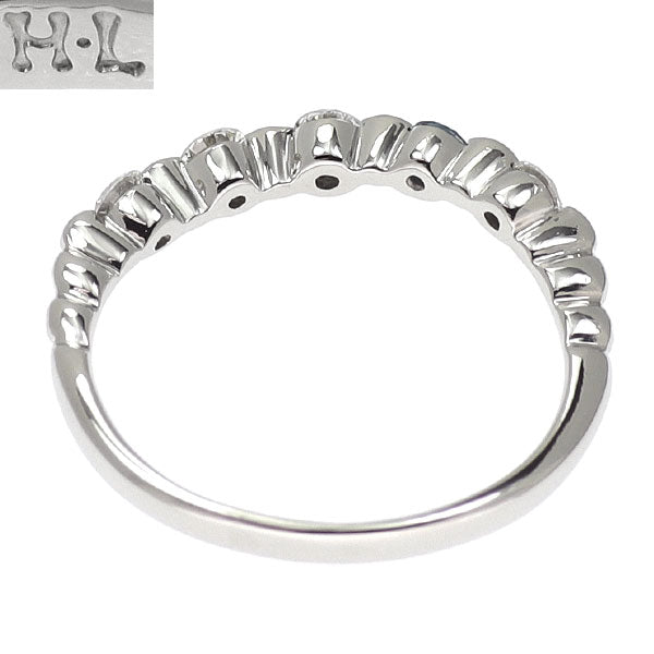 アッシュエル/H.L Pt900 カラーレス/トリートブルー ダイヤモンド リング 0.45ct