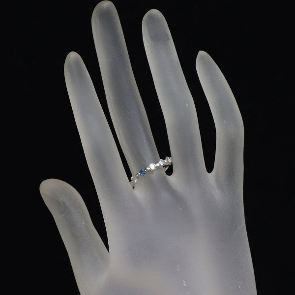 アッシュエル/H.L Pt900 カラーレス/トリートブルー ダイヤモンド リング 0.45ct
