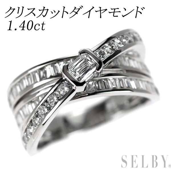 Pt950 クリスカット ダイヤモンド リング 1.40ct