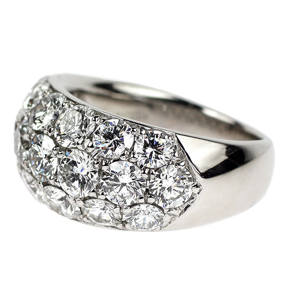 Pt900 Diamond Ring 3.00ct Honeycomb Pave