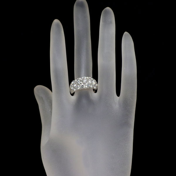 Pt900 Diamond Ring 3.00ct Honeycomb Pave