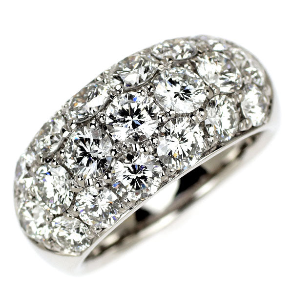 Pt900 Diamond Ring 3.00ct Honeycomb Pave