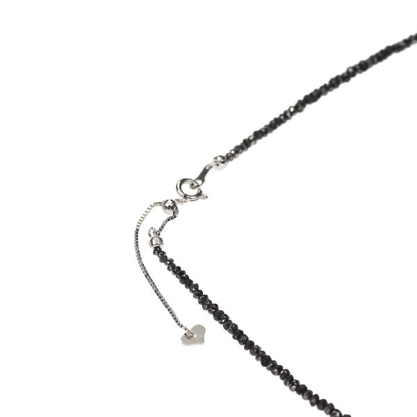 K18WG ブラック ダイヤモンド ネックレス D20.00ct フリーアジャスター付き