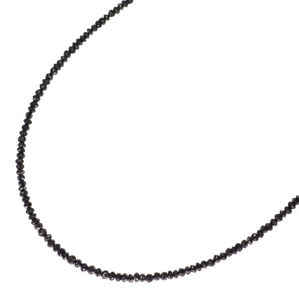 K18WG ブラック ダイヤモンド ネックレス D20.00ct フリーアジャスター付き