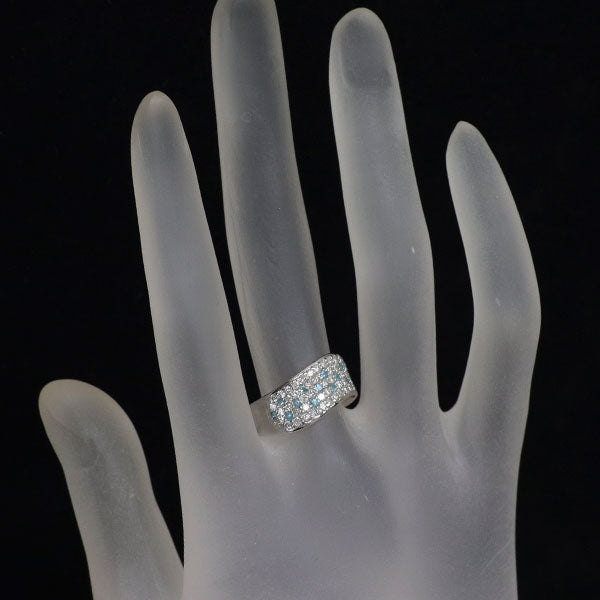 Pt900 パライバ トルマリン ダイヤモンド リング 0.16ct D0.58ct パヴェ