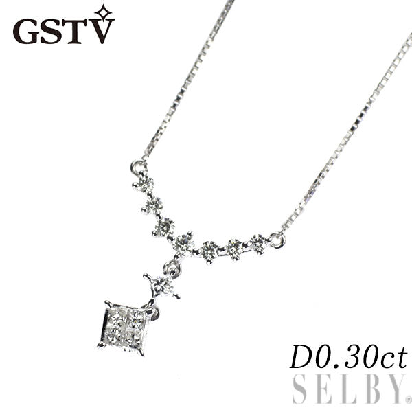 GSTV K18WG ダイヤモンド ペンダントネックレス 0.30ct