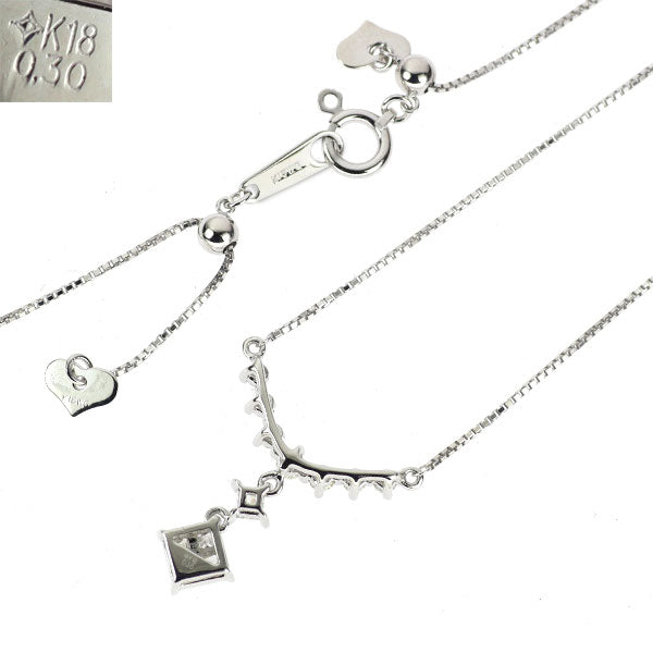 GSTV K18WG ダイヤモンド ペンダントネックレス 0.30ct