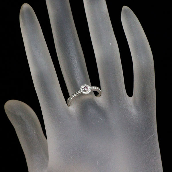 希少 Pt900 天然ピンクダイヤモンド リング 0.068ct D0.15ct