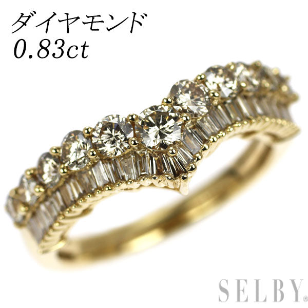 K18YG ダイヤモンド リング 0.83ct