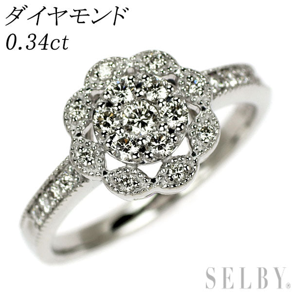 Pt900 ダイヤモンド リング 0.34ct