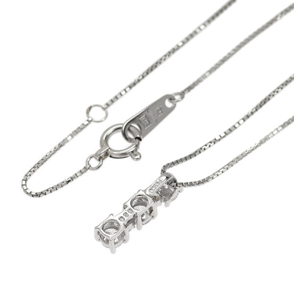 Pt900/ Pt850 天然ピンク/カラーレス ダイヤモンド ペンダントネックレス 0.30ct