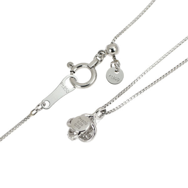 希少 Pt900/ Pt850 天然ピンクダイヤモンド ペンダントネックレス 0.04ct D0.03ct