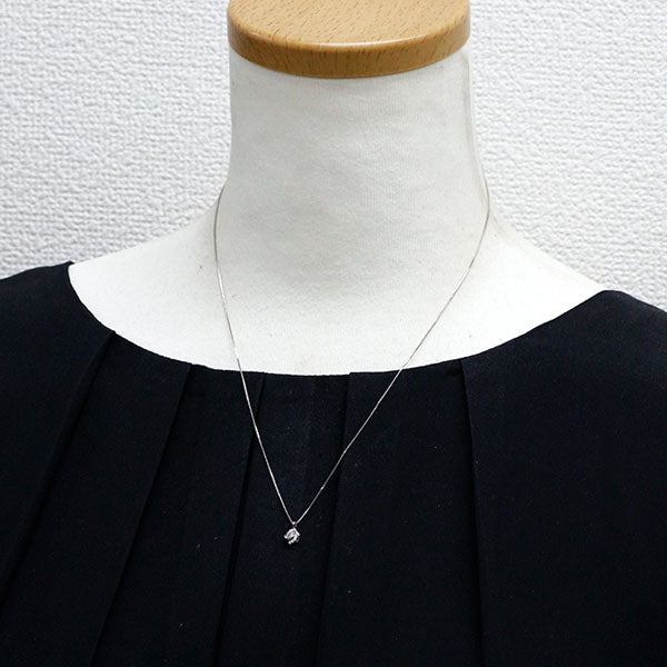 希少 Pt900/ Pt850 天然ピンクダイヤモンド ペンダントネックレス 0.04ct D0.03ct