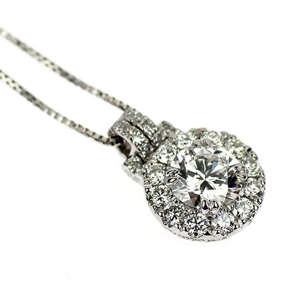 Pt950/ Pt850 ダイヤモンド ペンダントネックレス 0.50ct D IF 3EX D0.40ct
