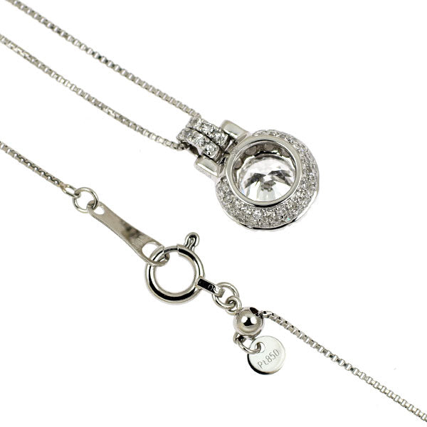 Pt950/ Pt850 ダイヤモンド ペンダントネックレス 0.50ct D IF 3EX D0.40ct