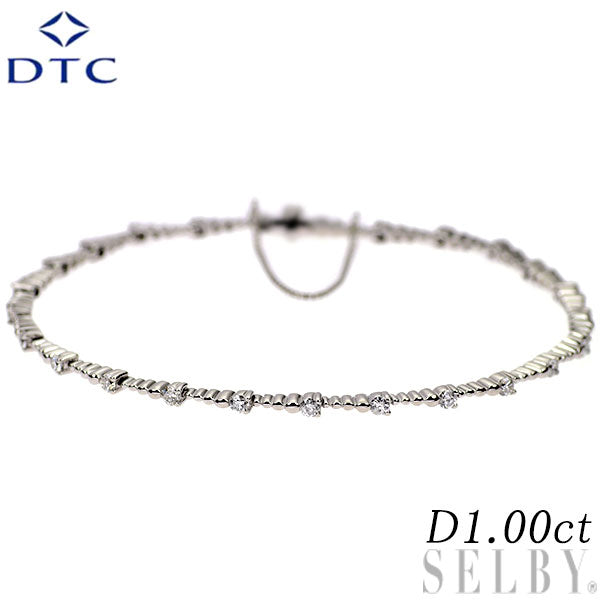 DTC K18WG ダイヤモンド ブレスレット 1.00ct LINE