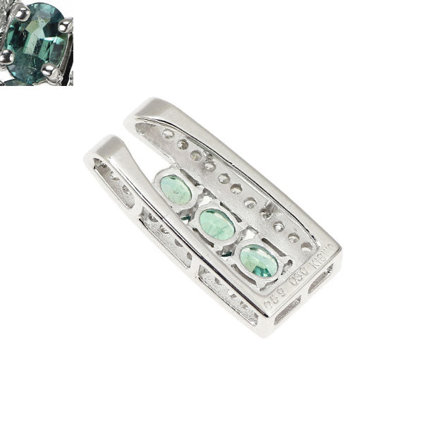 K18WG アレキサンドライト ダイヤモンド ペンダントトップ 0.59ct D0.30ct 希少