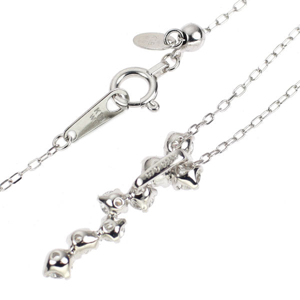 K18WG/ Pt900 ダイヤモンド ペンダントネックレス 0.66ct