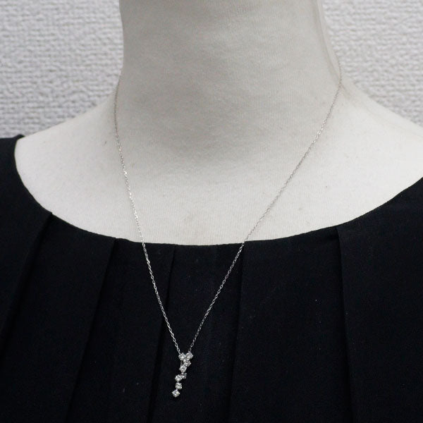 K18WG/ Pt900 ダイヤモンド ペンダントネックレス 0.66ct