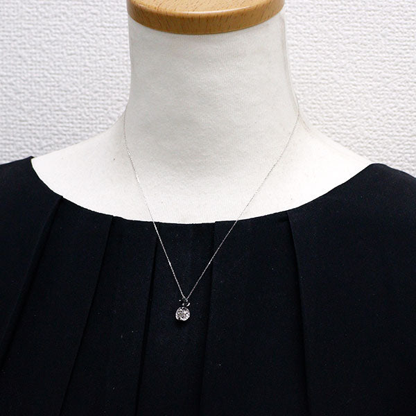 K18WG ダイヤモンド ペンダントネックレス 0.51ct D0.06ct BD0.18ct