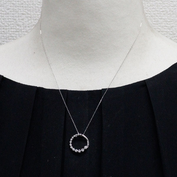 K18WG ダイヤモンド ペンダントネックレス 0.50ct