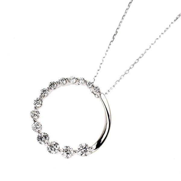 K18WG ダイヤモンド ペンダントネックレス 0.50ct
