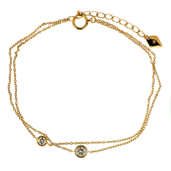 フォーエバーマーク K18PG ダイヤモンド ブレスレット 0.15ct D0.08ct