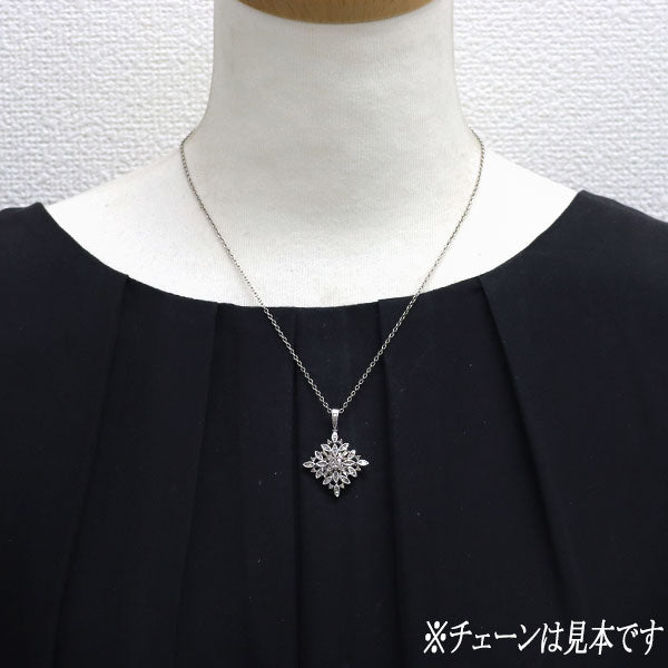 K18WG ダイヤモンド ペンダントトップ 0.85ct