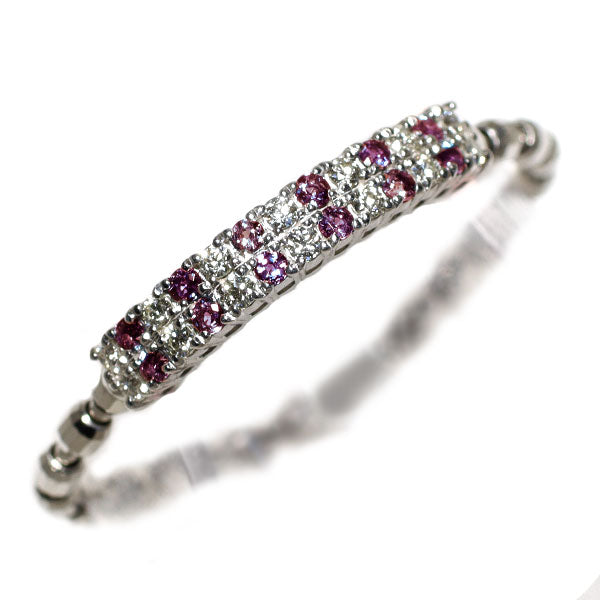 希少 Pt950 アレキサンドライト ダイヤモンド リング 0.14ct D0.11ct