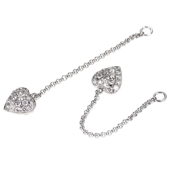 K18WG ブラックダイヤモンド ピアス 11.60ct D0.80ct 2Way