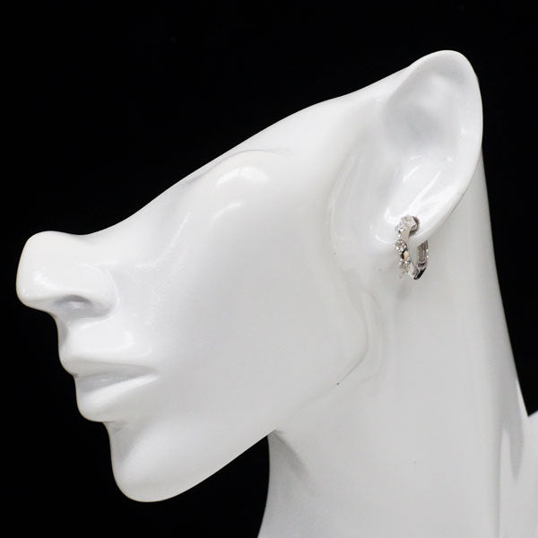 K18WG ダイヤモンド フープ ピアス 1.00ct
