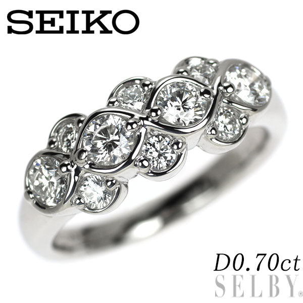 Seiko Pt900 Diamond Ring 0.70ct