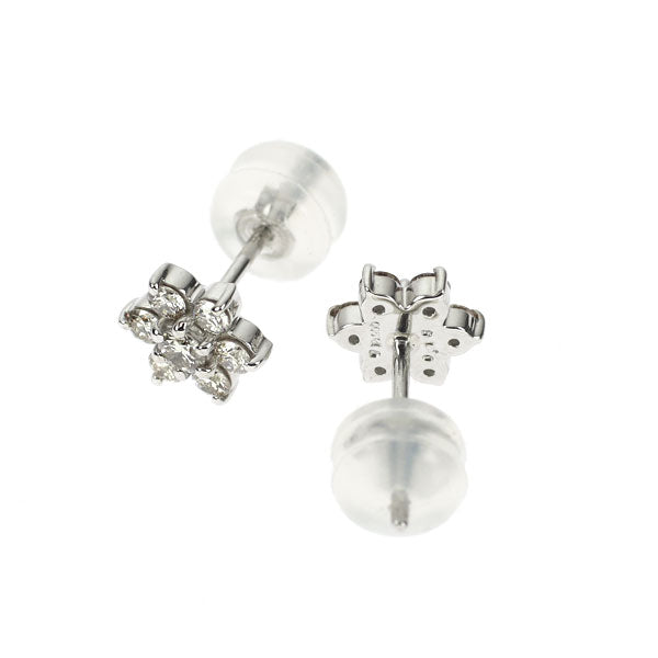 Pt900 ダイヤモンド ピアス 0.30ct フラワー
