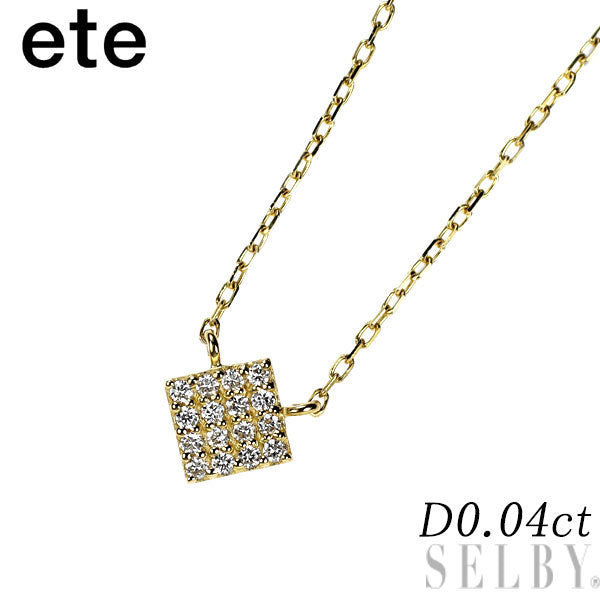 ete K18YG ダイヤモンド ペンダントネックレス D0.04ct