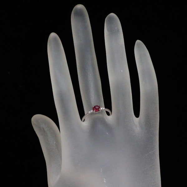 Pt900 ルビー ダイヤモンド リング D0.04ct
