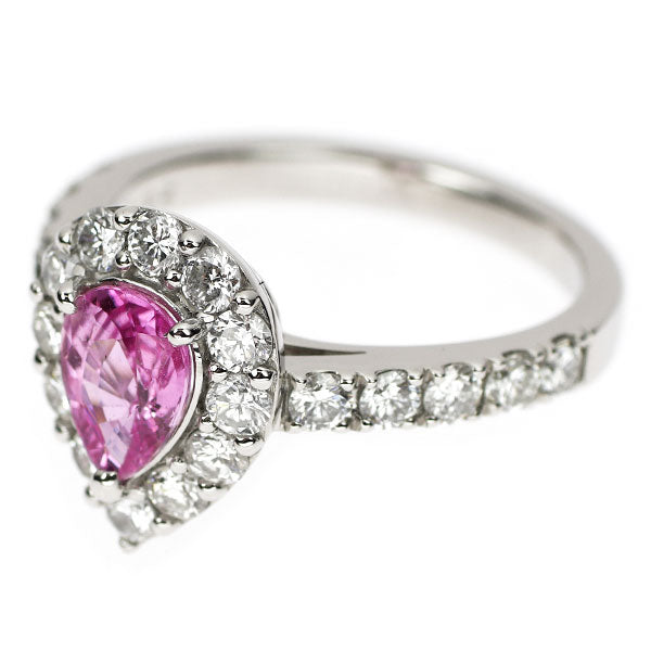 Pt900 ピンクサファイア ダイヤモンド リング 1.02ct D1.081ct