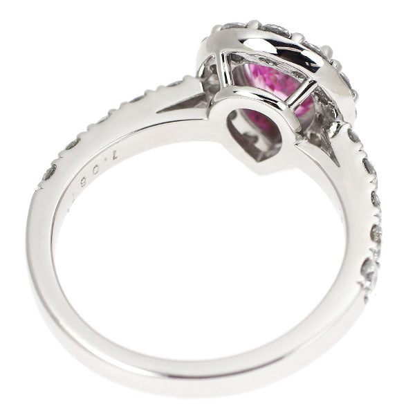 Pt900 ピンクサファイア ダイヤモンド リング 1.02ct D1.081ct