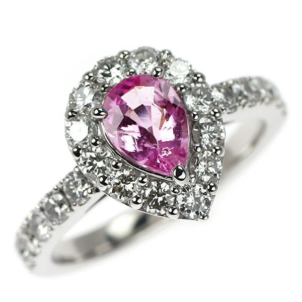Pt900 ピンクサファイア ダイヤモンド リング 1.02ct D1.081ct