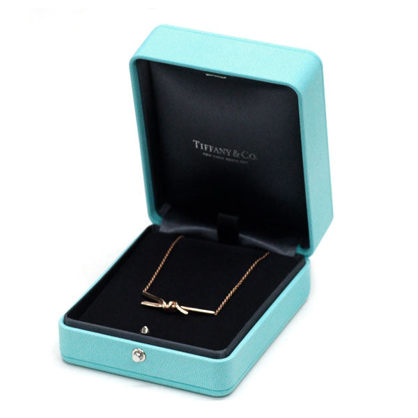 Tiffany & Co. K18PG Pendant Necklace Knot Medium