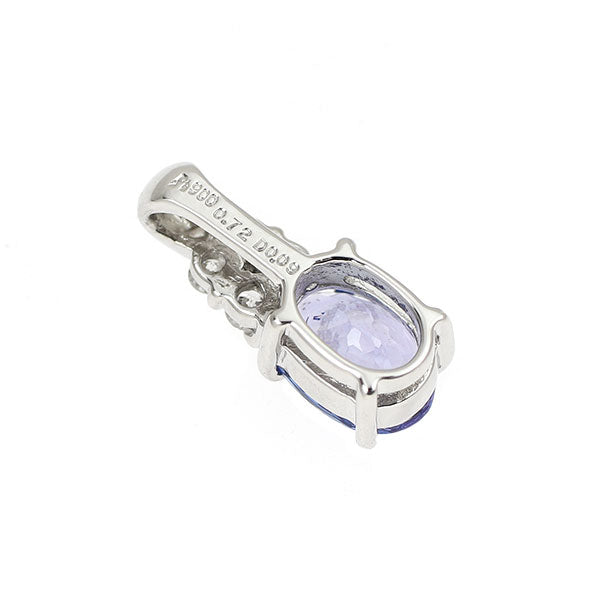 Pt900 タンザナイト ダイヤモンド ペンダントトップ 0.72ct D0.09ct