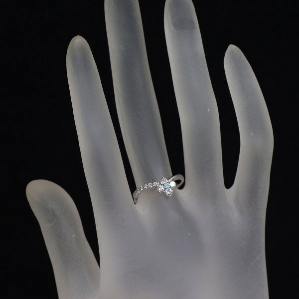 Pt900 パライバトルマリン ダイヤモンド リング 0.03ct D0.37ct 希少